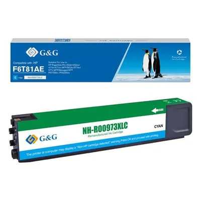 G&g kompatybilny ink / tusz z f6t81ae, cyan, 7000s, nh-r00973xlc, dla hp pagewide pro 452, pro 477