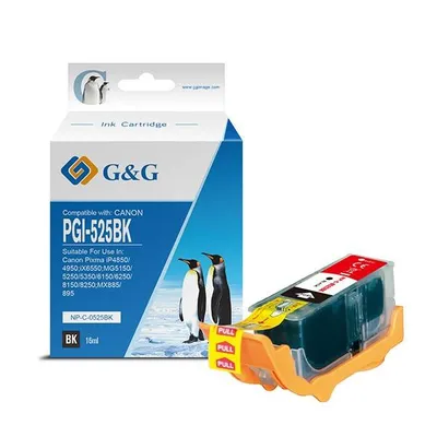 G&g kompatybilny ink / tusz z pgi525pgbk, black, 340s, np-c-0525bk, dla canon pixma mg5150, 5250, 6150, 8150