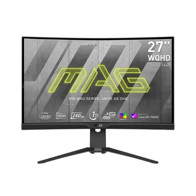 Msi monitor 27 cali mag 275cqrxf led/qhd/curved/240hz/czarny