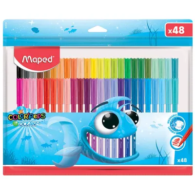 Flamastry MAPED colorpeps ocean 48 szt zip etui