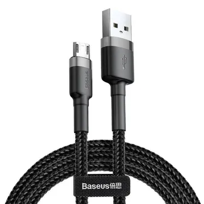 Kabel usb do micro usb Baseus cafule 2.4a 0.5m (szaro-czarny)