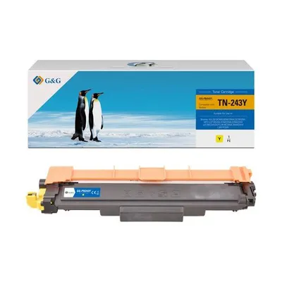 G&g kompatybilny toner z tn243y, yellow, 1000s, nt-pb243y, dla brother dcp-l3500, mfc-l3730, mfc-l3740, mfc-l3750, n