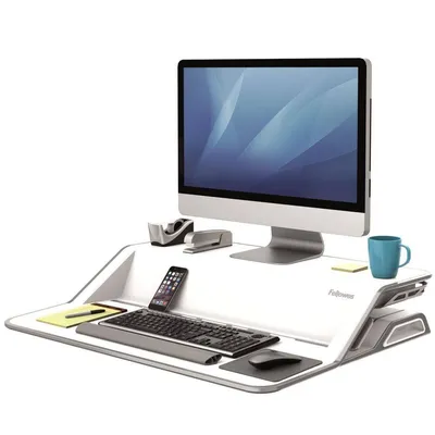 Stanowisko do pracy stojąco-siedzącej 832x568/140x616 Fellowes sit-stand lotus 0009901 białe