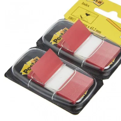 Zakładki indeksujące foliowe 25,4x43,2mm 3M post-it® 680-r2eu czerwone 2*50szt