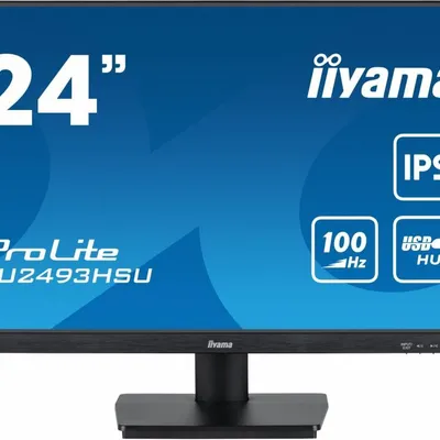 Iiyama monitor 23.8 cala xu2493hsu-b6 ips.hdmi.dp.2x2w.usbx2.fhd.slim.100hz