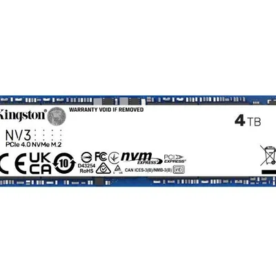 Kingston dysk ssd nv3 4tb m.2 2280 pci-e 4.0 nvme 6000/5000