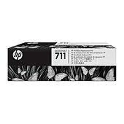 Zestaw do wymiany głowicy + 4 tusze cmyk oryginalny HP711 c1q10a cmyk 38 ml + 3 x 29 ml
