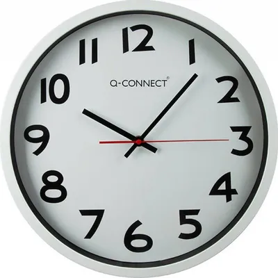Zegar ścienny 34cm Q-Connect warsaw biały 5cm