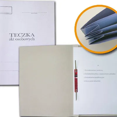 Teczka do akt osobowych a4 BARBARA 822002 biała tektura 10szt