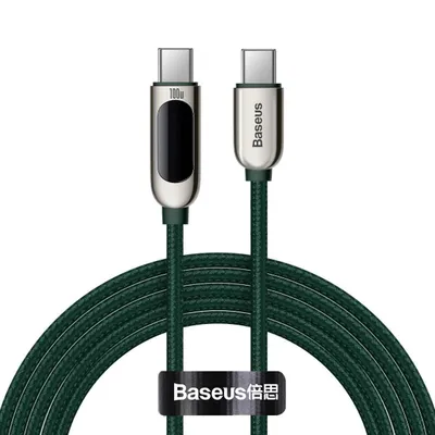 Kabel usb-c do usb-c Baseus display, 100w, 2m (zielony)