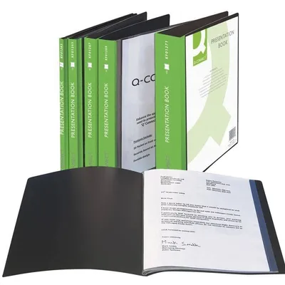 Album ofertowy a4 Q-Connect z kieszenią opisową czarny 10 koszulek