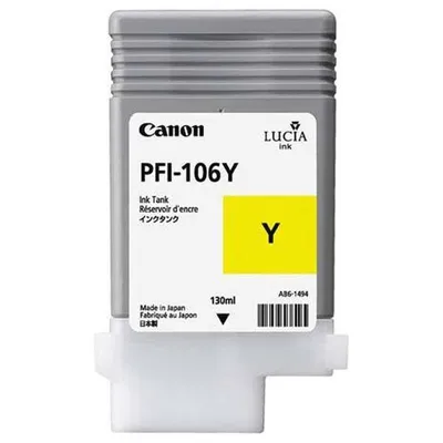 Canon oryginalny ink / tusz pfi106y, yellow, 130ml, 6624b001, CANON ipf-6300