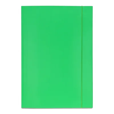 Teczka z gumką a4 EMERSON zielona tektura 300 g/m²
