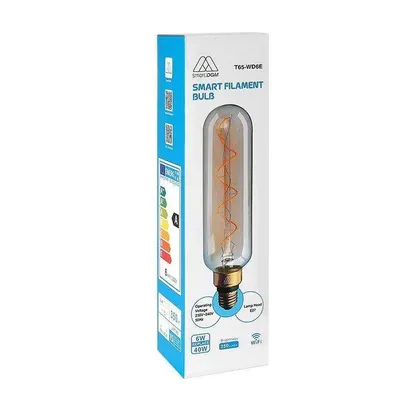 Żarówka led 4,5 w biała dgm smart filament bulb t65-wd6e gwint e27 2700 k 500 ml wifi 2.4