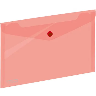 Teczka kopertowa na guzik a5 Grand 043 120-1253 transparentna czerwona pp