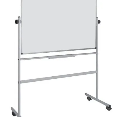 Tablica suchościeralna magnetyczna 120x150cm BI-OFFICE obrotowa biała rama aluminiowa