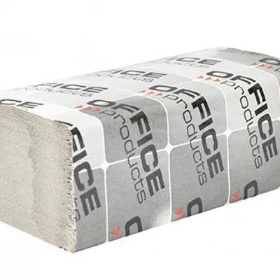 Ręcznik papierowy jednowarstwowy makulatura ekonomiczny OFFICE PRODUCTS zz szary 200 listków 20szt.