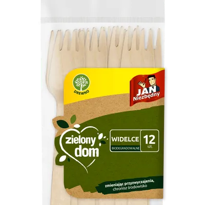 Widelce JAN NIEZBĘDNY zielony dom 8571049545 drewniane 12 szt