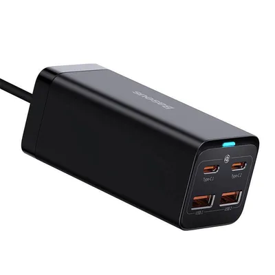Ładowarka sieciowa Baseus gan3 pro 2xusb-c + 2xusb, 100w (czarna)