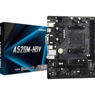 Asrock płyta główna a520m-hdv am4 2ddr4 hdmi/dvi/vga m.2 matx