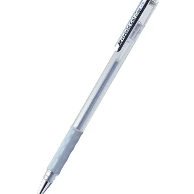 Długopis żelowy PENTEL hybrid gel grip k118-z srebrny 0.8