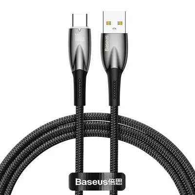 Kabel usb do usb-c Baseus glimmer, 100w, 1m (czarny)