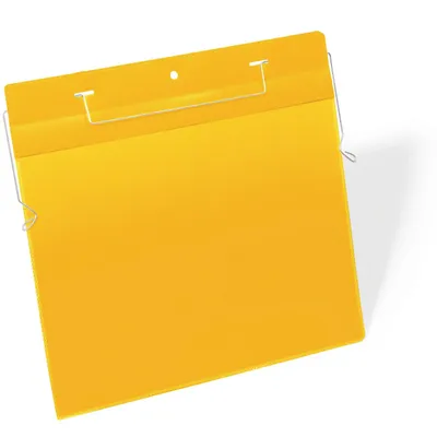 Kieszeń magazynowa z uchwytami z drutu pionowa a4 DURABLE 175404 żółta 50 szt