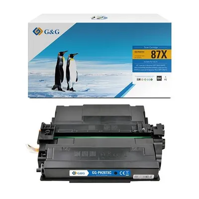 G&g kompatybilny toner z cf287x, black, 18000s, nt-ph287xc, high capacity, dla hp lj enterprise m506, hp lj pro mfp m527, n