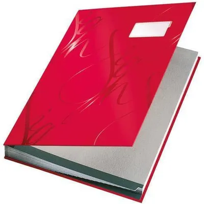 Teczka do podpisu LEITZ 57450025 czerwona 18 przegródek