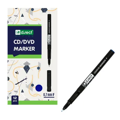 Marker cd/dvd D.RECT niebieski 0.7mm
