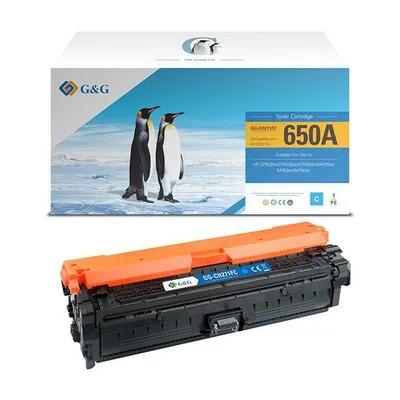 G&g kompatybilny toner z hp ce271a, nt-ch271fc, hp 650a, cyan, 15000s