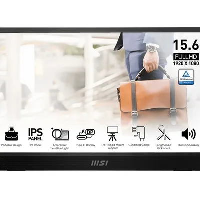 Msi monitor 15.6 cala pro mp161 e2u led/fhd/flat/60hz/szary