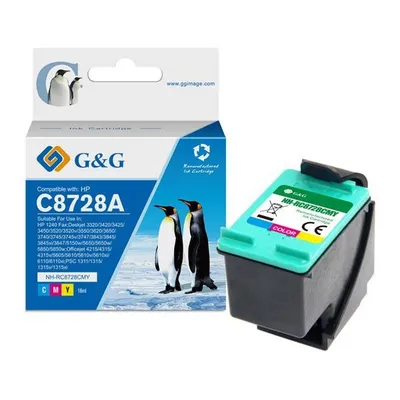 G&g kompatybilny ink / tusz z c8728a, hp 28, cmy, 18ml, ml nh-r8728c/m/y, dla hp deskjet 3000 color
