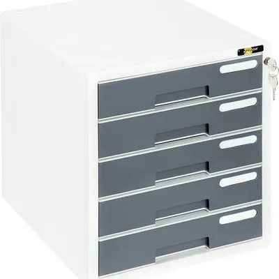 Szafka na dokumenty na zamek 5 szuflad a4 Yellow One yl-sp05 120-1892 plastikowa