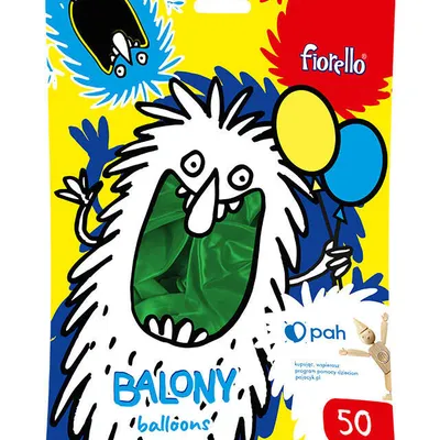 Balony 12" Fiorello 170-2655 metaliczny zielony 50szt