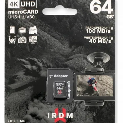 Goodram karta microsd irdm 64gb uhs-i u3 adapter