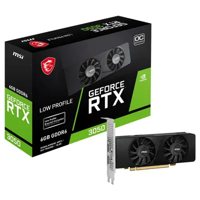 Msi karta graficzna geforce rtx 3050 lp 6g oc 6gb gddr6 96bit dp/2hdmi