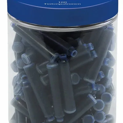 Naboje do piór SCHNEIDER niebieskie 100szt plastikowy słoik