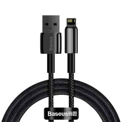 Kabel usb do lightning Baseus tungsten gold, 2.4a, 1m (czarny)