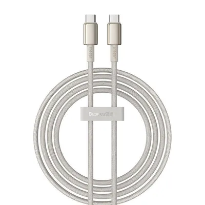 Kabel usb-c do usb-c Baseus tungsten gold, 100w, 2m (złoty)