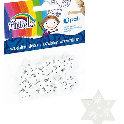 Ozdoby drewniane Fiorello gr-wd811 gwiazdka 170-2530 15szt