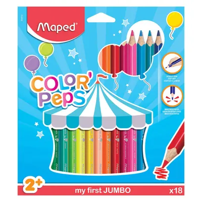 Kredki MAPED jumbo colorpeps early age trójkątne 18 szt