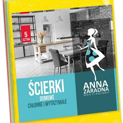 Ściereczka domowa ANNA ZARADNA mix kolorów 5szt