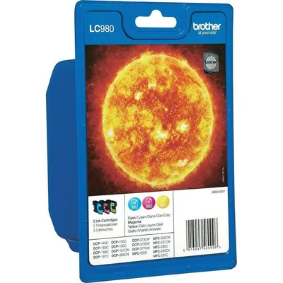 Tusz oryginalny BROTHER lc980c cyan 260 stron
