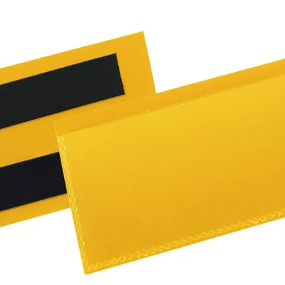 Kieszeń magazynowa magnetyczna 100x38mm DURABLE 174104 żółta 50 szt