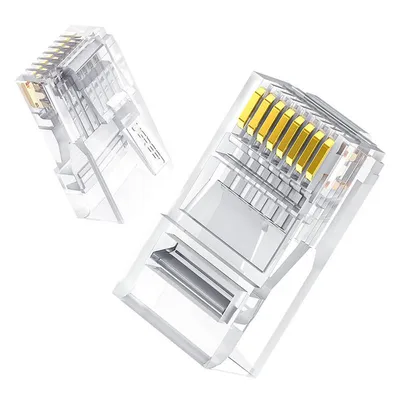 Wtyczka rj45 cat 6 UGREEN 50961, 10-pak (przezroczysta)