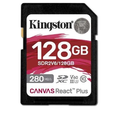 Kingston karta pamięci sd 128gb react plus 280/100/mb/s u3 v60