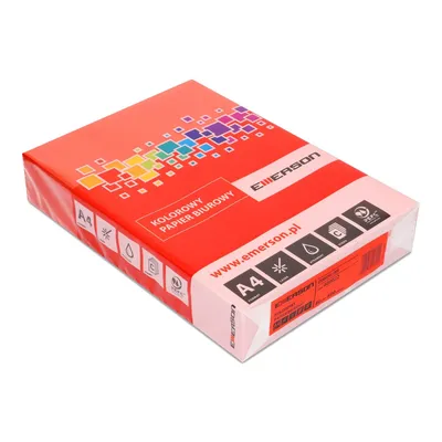 Papier ksero kolor a4 EMERSON czerwony 80g 500 ark