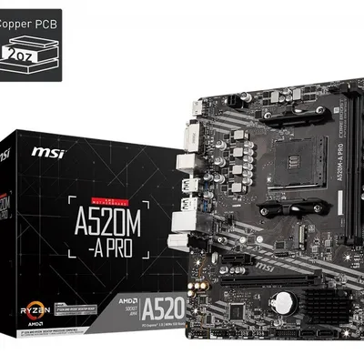 Msi płyta główna a520m-a pro am4 2ddr4 dvi/hdmi usb 3.2 matx