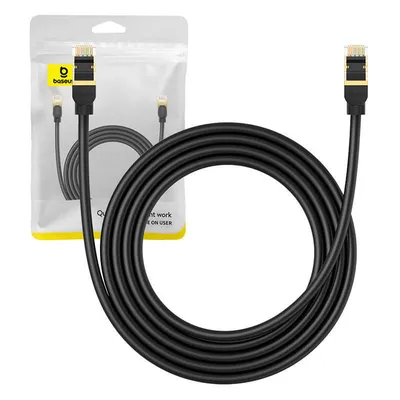 Kabel sieciowy kat. 8 Baseus ethernet rj45, 40gbps, 2m (czarny)